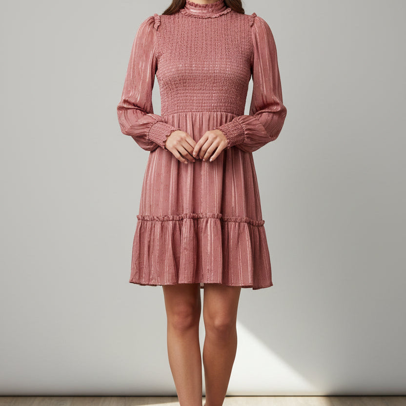 Pink Posey Long Sleeve Dress