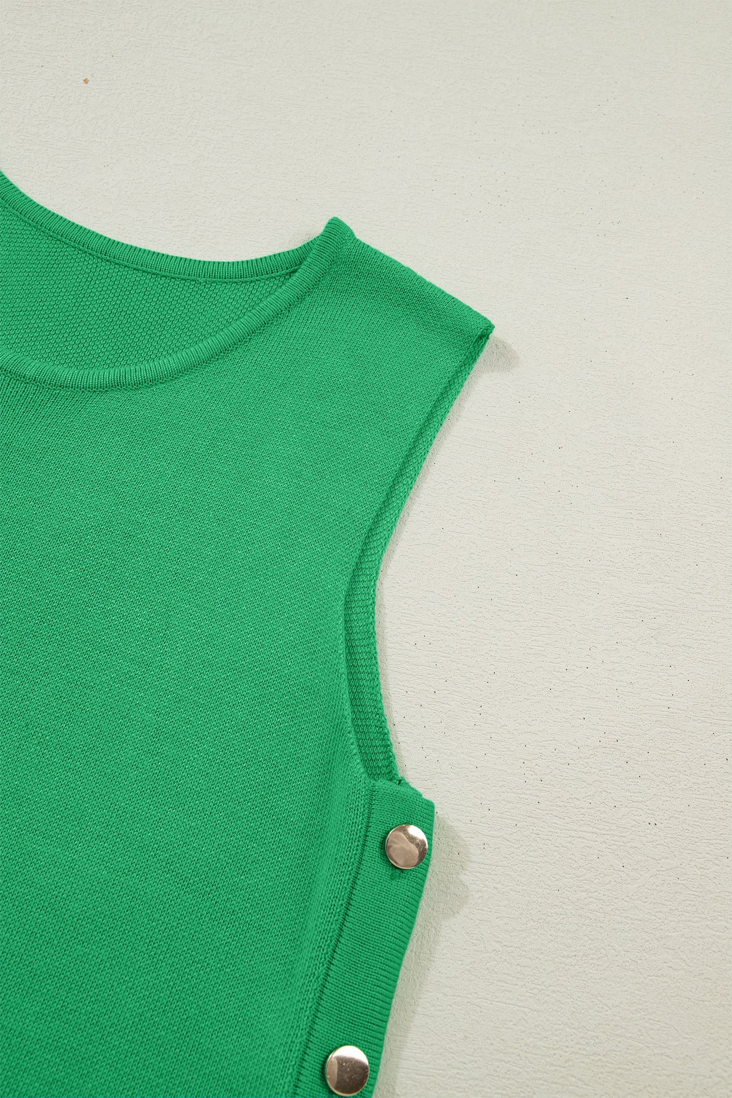 Green Button Side Sweater