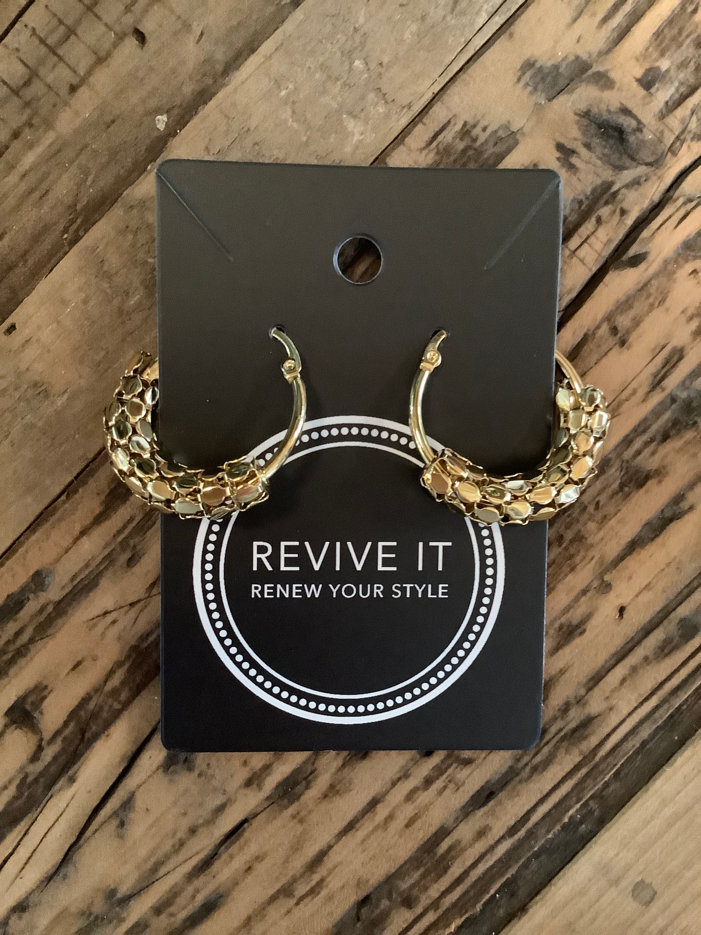 Gold Bling Hoop Earrings