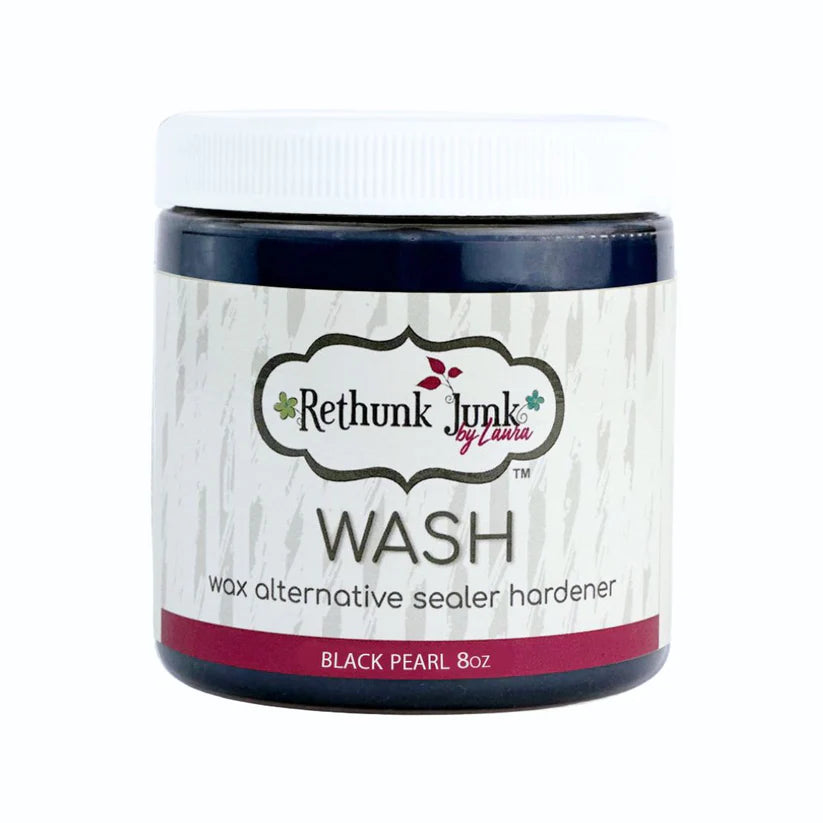 Jar of Rethunk Junk Wash with black pearl scent on a white background