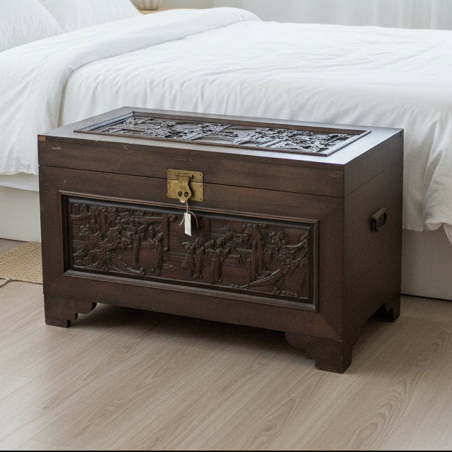 Camphor Wood Carved Chest