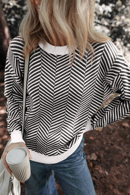 Black Edge Crew Neck Sweater