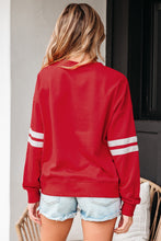 Load image into Gallery viewer, Red &amp; White Striped Sweatshirt