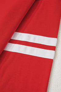 Red & White Striped Sweatshirt