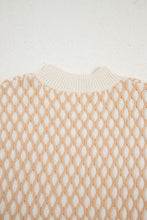 Load image into Gallery viewer, White &amp; Tan Hatch Sweater