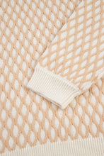 Load image into Gallery viewer, White &amp; Tan Hatch Sweater