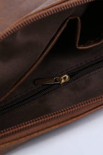 Load image into Gallery viewer, Brown Vintage Leather Oversized Clutch Bag