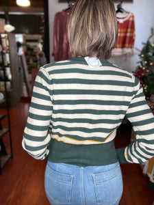 Green Striped Sweater