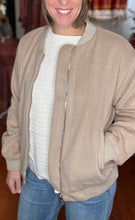 Load image into Gallery viewer, Beige Bomber Jacket