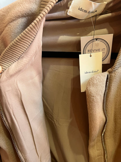 Beige Bomber Lined Jacket
