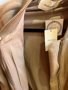 Beige Bomber Jacket