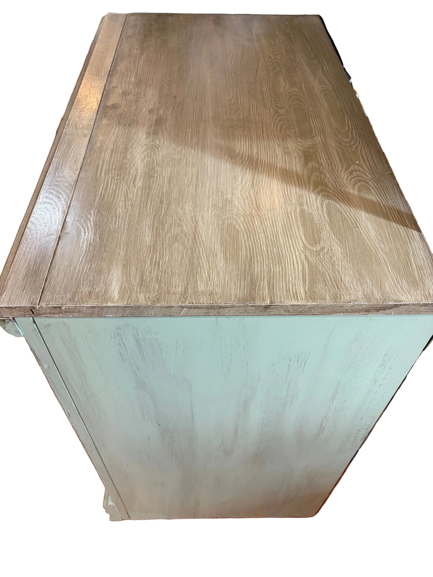 Accent table fresh sage, faux wood top