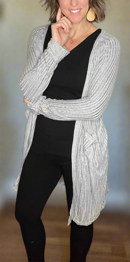 Grey Lightweight Cardigan