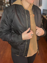 Load image into Gallery viewer, Black Bomber Jacket