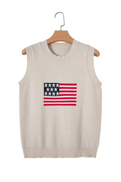 American Flag Sweater Tank