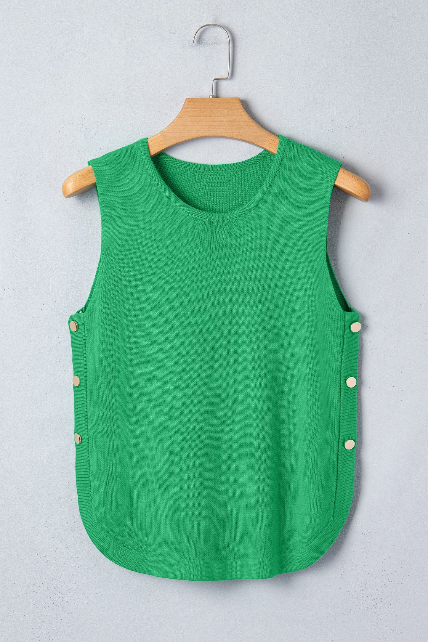 Green Button Side Sweater