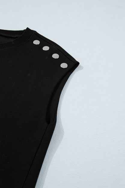 Black Short Sleeve Top