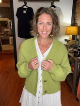 Load image into Gallery viewer, Lime Green Crop Sweater