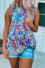 Load image into Gallery viewer, Blue Floral Tank