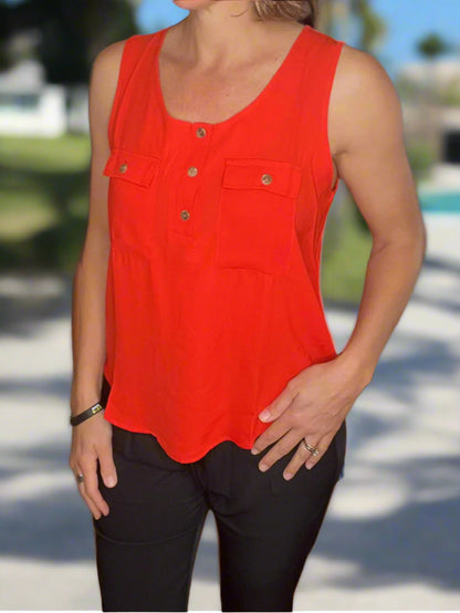 Red Airy Tank