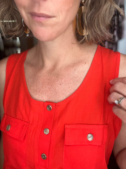 Red Airy Tank