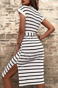 (1 left) Striped Belted Dress