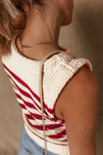 Load image into Gallery viewer, Red Striped Sweater Vest