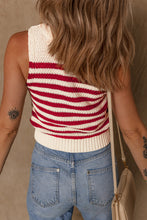 Load image into Gallery viewer, Red Striped Sweater Vest