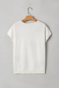 Black Bow Short Sleeve Sweater