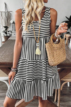 Load image into Gallery viewer, Striped Black &amp; White Dress