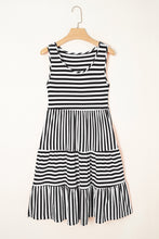 Load image into Gallery viewer, Striped Black &amp; White Dress