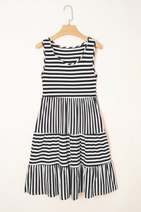 Striped Black & White Dress