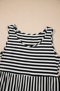 Striped Black & White Dress