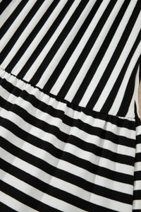 Striped Black & White Dress
