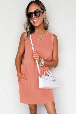 Orange Acid Wash Dress