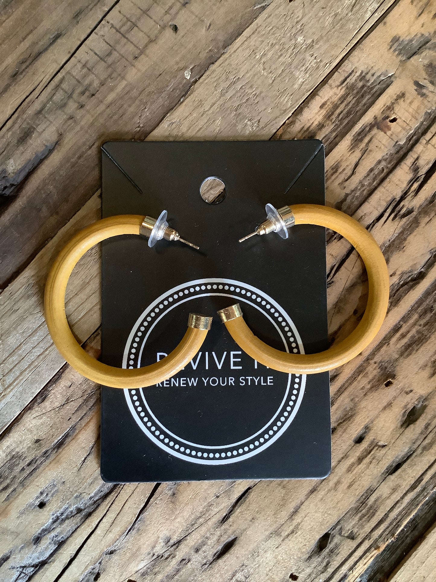 Mustard Hoop Earrings