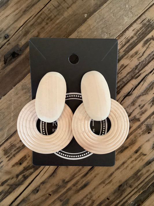 Wooden Hooper Earrings