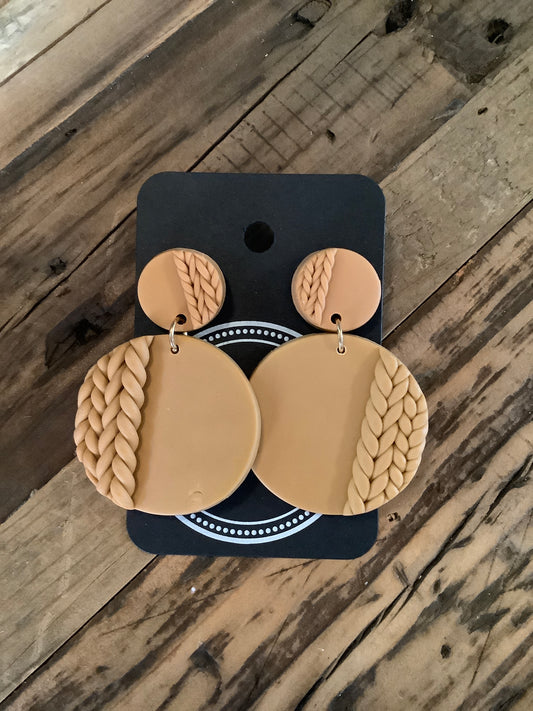Braided Snowman Earrings