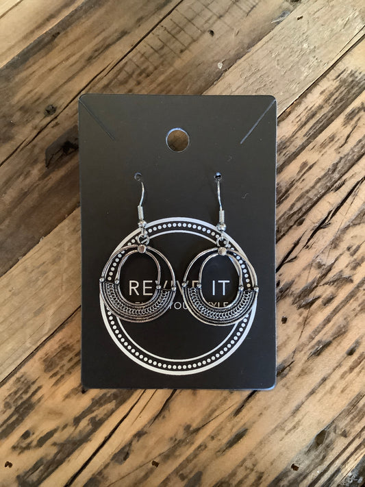 Silver Double Hoop Earrings