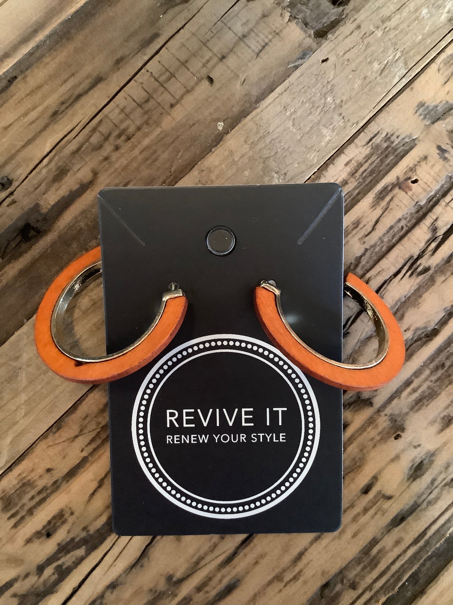 Gold Orange Earrings