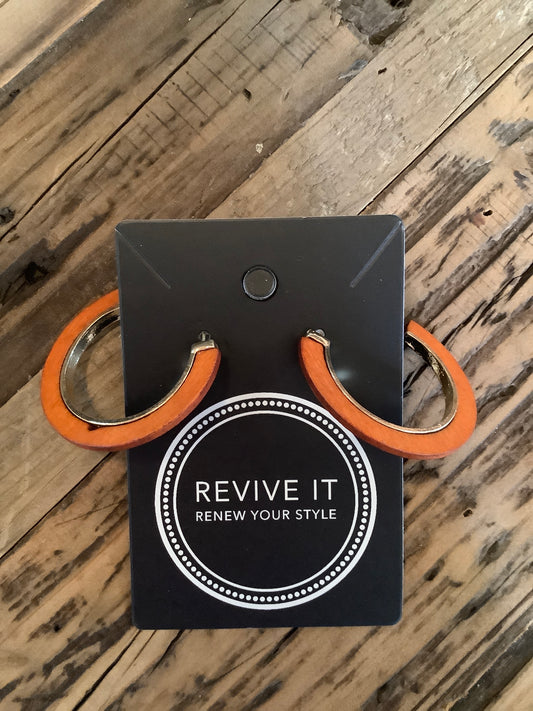 Gold Orange Earrings