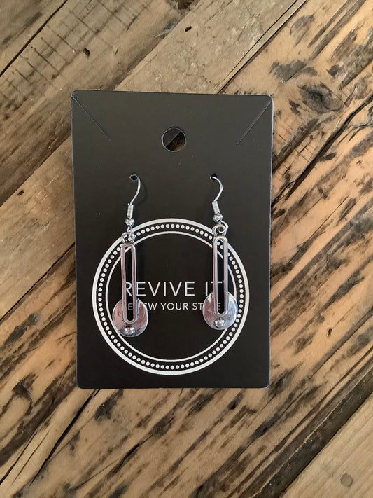 Silver Paper Clip Earrings