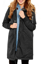 Load image into Gallery viewer, Longline Fur Hooded Coat