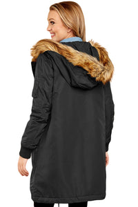 Longline Fur Hooded Coat