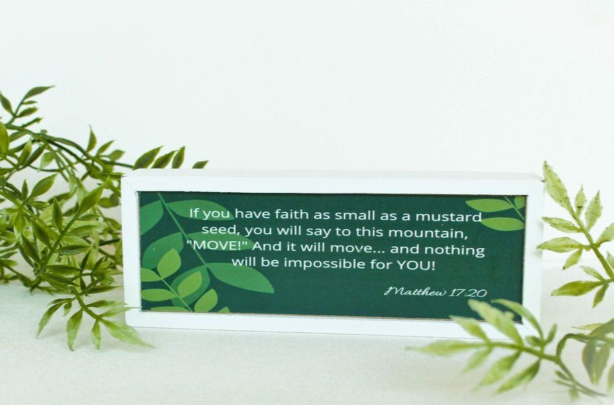 Mathew 17:20 Sign & pendant
